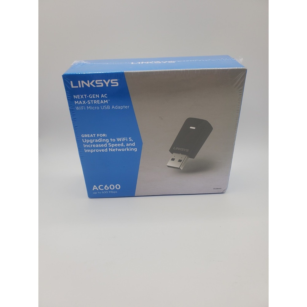 Linksys Next Gen AC Max Stream AC600 Wi-Fi Micro‎ USB Adapter New in box